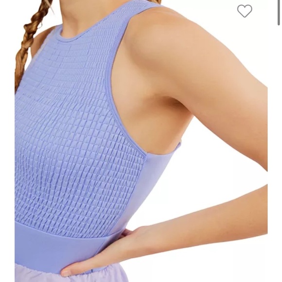 New Free People Movement Breathless Sleeveless Romper women Twilight Violet M - Picture 4 of 8